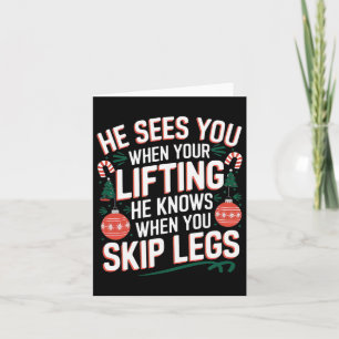 Santa houdt van Beendag Kerstmis Fitness - Uni-vol Kaart