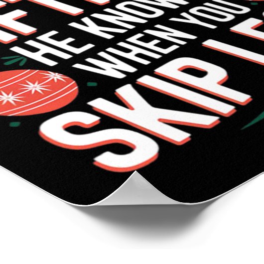 Santa houdt van Beendag Kerstmis Fitness - Uni-vol Poster (Hoek)