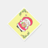 Santa houdt van Cookies Napkins Servetten (Hoek)