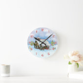 Santa houdt van kerst met koekjes ronde klok (Huis)