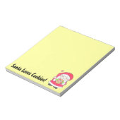 Santa houdt van koekjes Notitieblok (Linkerzijde)