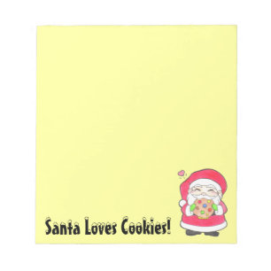 Santa houdt van koekjes Notitieblok