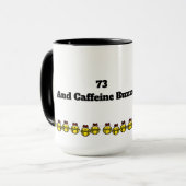 Santa Hugging Radio Kerstmis Mok (Voorkant links)