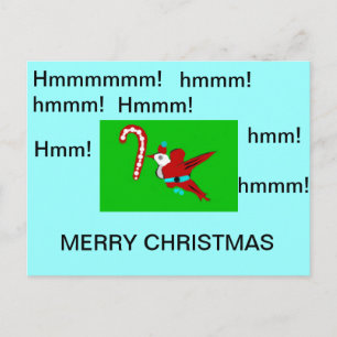 Santa hummingbird-briefkaart feestdagenkaart