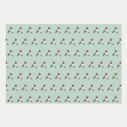Santa Hummingbird Inpakpapier Vel (Voorkant 2)
