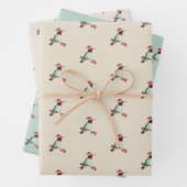 Santa Hummingbird Inpakpapier Vel (In situ)