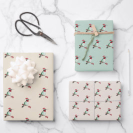 Santa Hummingbird Inpakpapier Vel