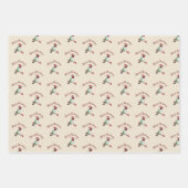 Santa Hummingbird Merry kerst Inpakpapier Vel (Voorkant 3)