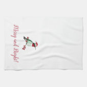 Santa Hummingbird Theedoek (Horizontaal)