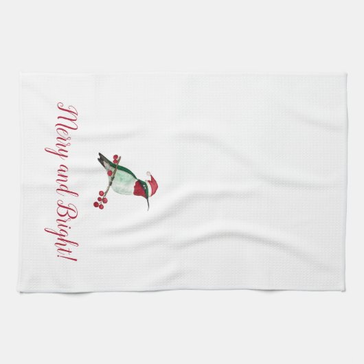 Santa Hummingbird Theedoek (Horizontaal)