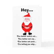 Santa Humoristische Kerst Kaart