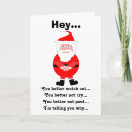 Santa Humoristische Kerst Kaart