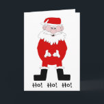 Santa Humorous Christmas Card Feestdagen Kaart<br><div class="desc">Santa Humorous Christmas Card. This funny Santa design will bring a smile to the recipient. Customizable with any text of your choice. Design © www.justbyjulie.com</div>