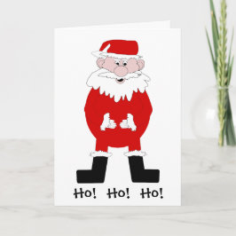 Santa Humorous Christmas Card Feestdagen Kaart