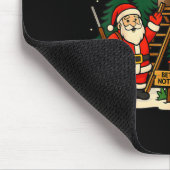 Santa Hunting Cabin Funny Christmas Better Not Ut  Muismat (Hoek)