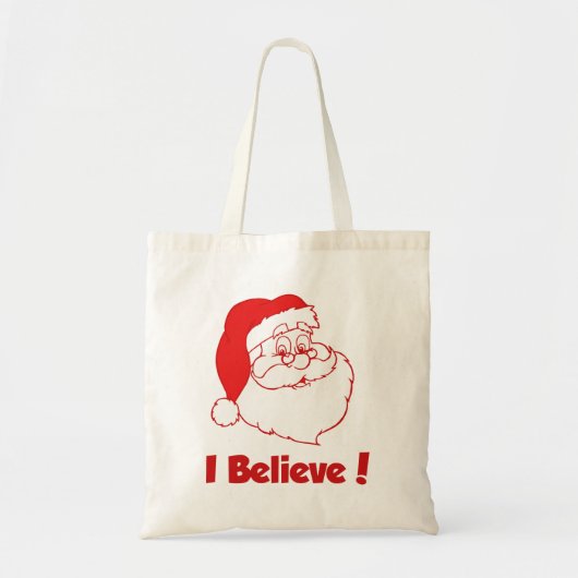 Santa I geloof kersttas Tote Bag (Voorkant)
