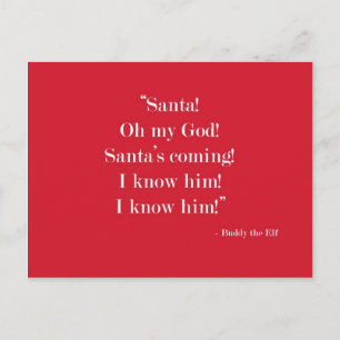 Santa! I know him! Postcard Feestdagenkaart