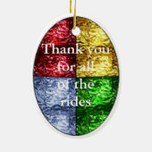 Santa Ice Cream Cone in Glas in lood Keramisch Ornament (Achterkant)