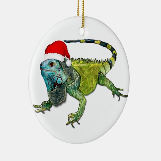 Santa Iguana Keramisch Ornament (Rechts)