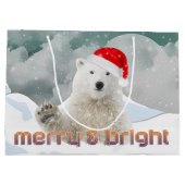 Santa IJsbeer | Beary Kerstcadeautas Large Cadeautasje (Achterkant)