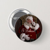 Santa "Ik geloof!" Knoop Ronde Button 5,7 Cm (Voorkant /achterkant)