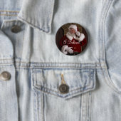 Santa "Ik geloof!" Knoop Ronde Button 5,7 Cm (In situ)