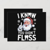Santa Ik weet dat je tandheelkundige Kerstmis niet Briefkaart (Voorkant / Achterkant)