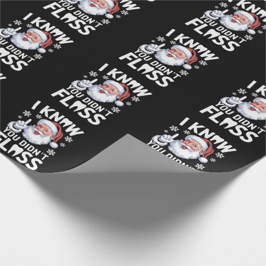 Santa Ik weet dat je tandheelkundige Kerstmis niet Cadeaupapier (Hoek)