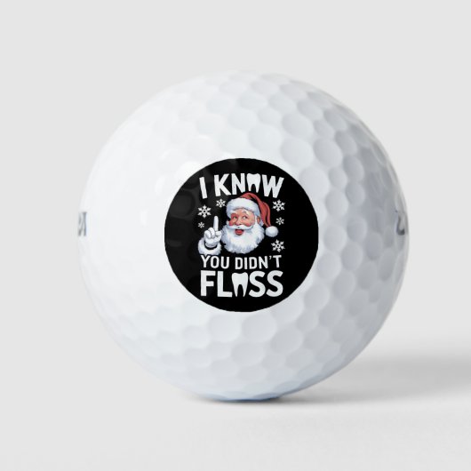 Santa Ik weet dat je tandheelkundige Kerstmis niet Golfballen (Voorkant)