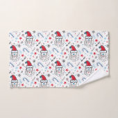Santa illustratie Kerstmis Kousen stuffers Bad Handdoek (Handdoek)