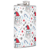 Santa illustratie Kerstmis Kousen stuffers Heupfles (Rechts)