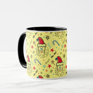 Santa illustratie Kerstmis Kousen stuffers Mok