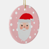 Santa Illustration Cheery Ceramic Ornament (Rechts)