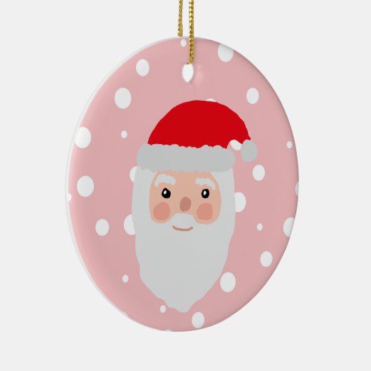 Santa Illustration Cheery Ceramic Ornament (Rechts)