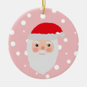 Santa Illustration Cheery Ceramic Ornament (Voorkant)