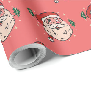 Santa Illustration Kerst Feestdagen Cadeaupapier