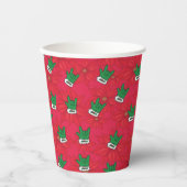 Santa ILY Glove paper cups, ASL ILY, kerstASL Papieren Bekers (Voorkant)