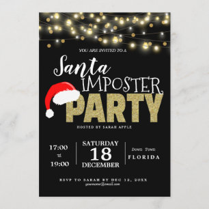 Santa imposter Christmas kantoor fancy jurk Kaart