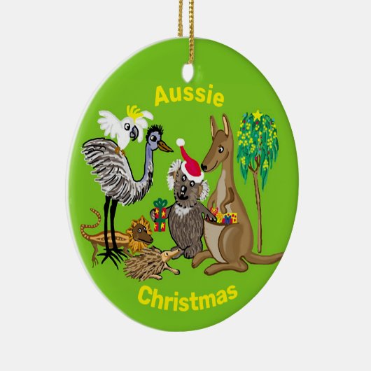 Santa in Australia Ceramic Ornament (Rechts)