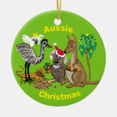 Santa in Australia Ceramic Ornament (Voorkant)