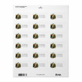 Santa in Blue  adreslabel Etiket (Full Sheet)