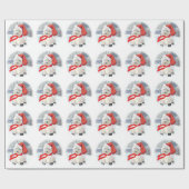 Santa in Boots Cadeaupapier (Vlak)