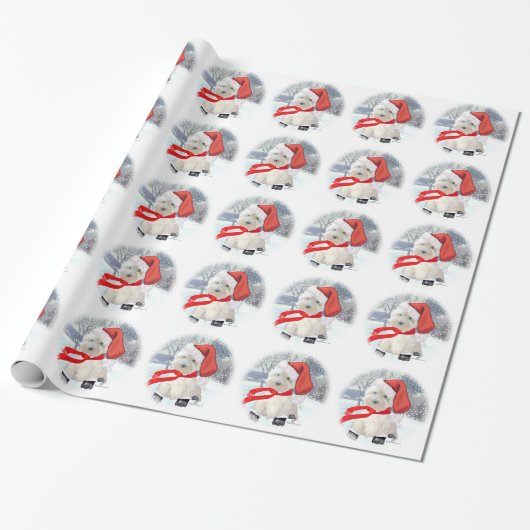 Santa in Boots Cadeaupapier (Uitgerold)
