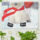 Santa in Boots Theedoek (Gevouwen)