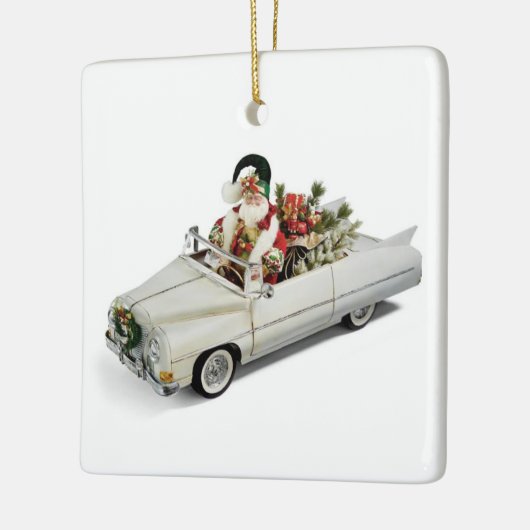 ** SANTA** IN CADDY! KERAMISCH ORNAMENT (Links)