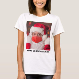 Santa in Coronavirus Face Mask HumorT-Shirt T-shirt