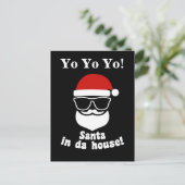 Santa in Da House Feestdagenkaart (Staand voorkant)