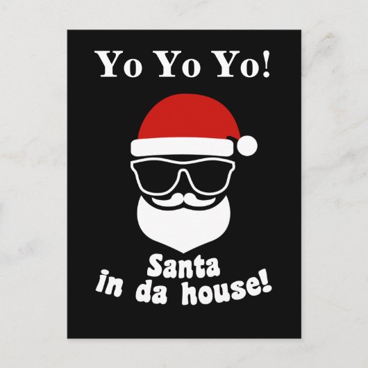 Santa in Da House Feestdagenkaart (Voorkant)