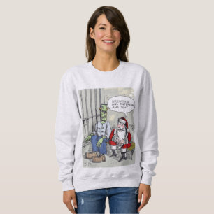Santa In De Gevangenis vrouwen asgrijze sweatshirt