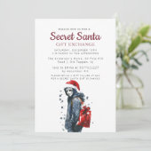 Santa in Disguise I Secret Kerstfeest Kaart (Staand voorkant)